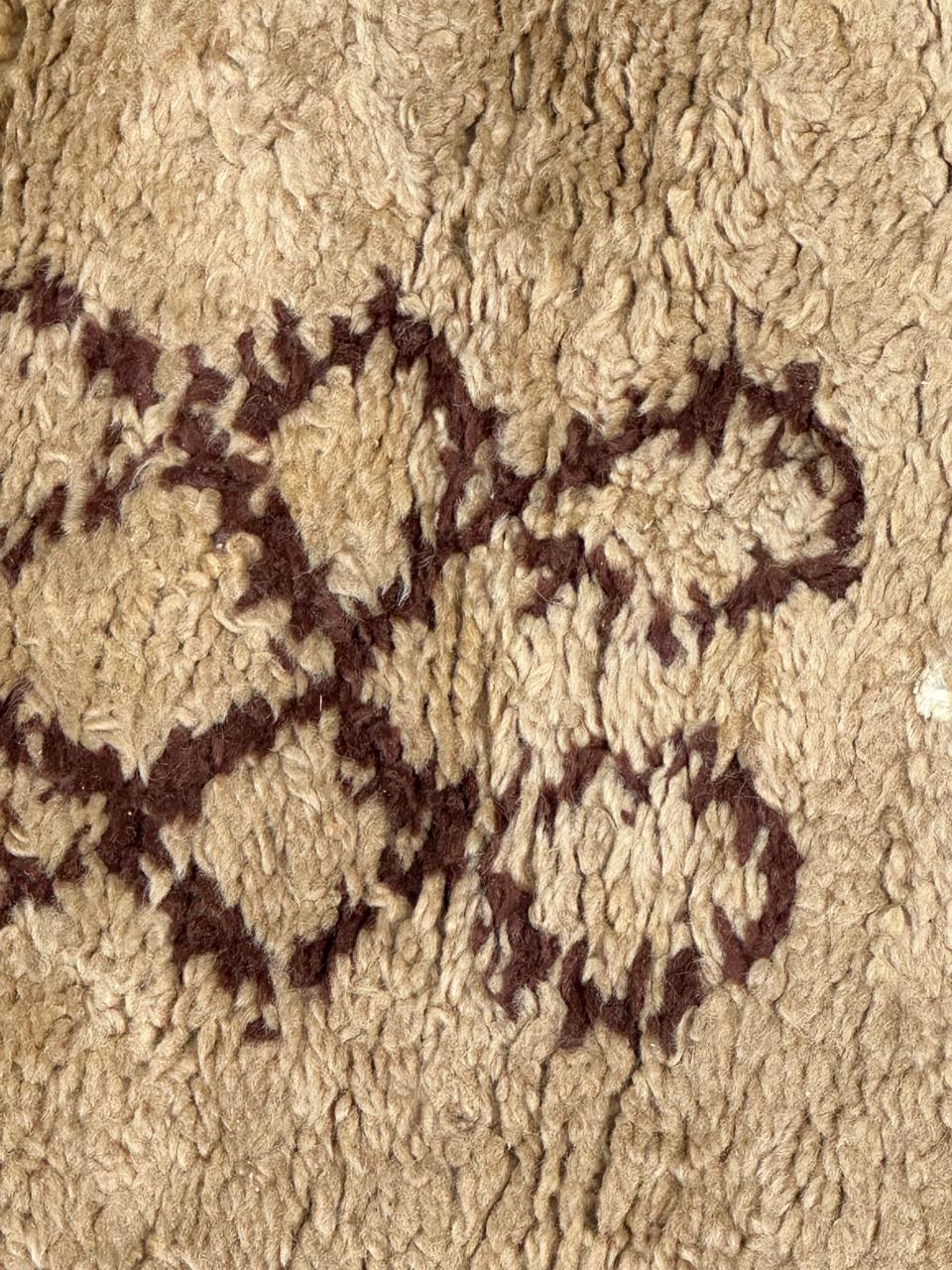 Bobyrug’s nice mid century Moroccan art deco design rug  For Sale 3