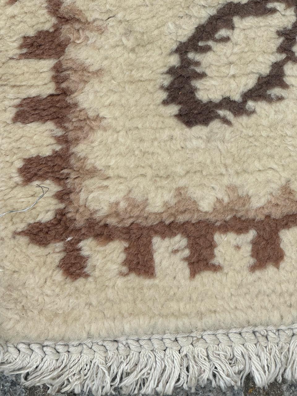 Bobyrug’s nice mid century Moroccan art deco design rug  For Sale 3