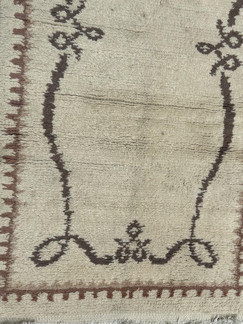 Marocain Beau tapis art déco marocain du milieu du siècle dernier  en vente