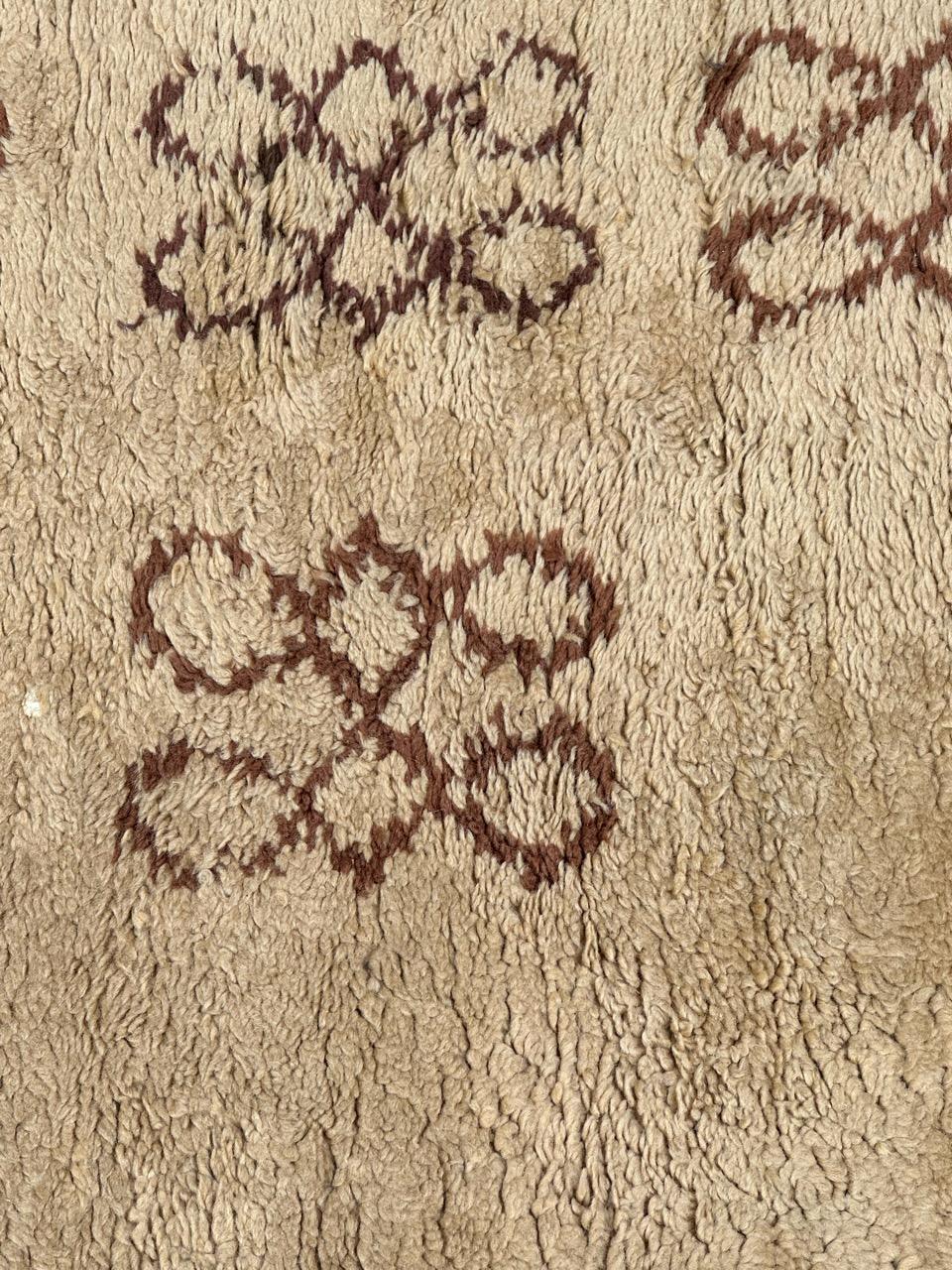 Wool Bobyrug’s nice mid century Moroccan art deco design rug  For Sale