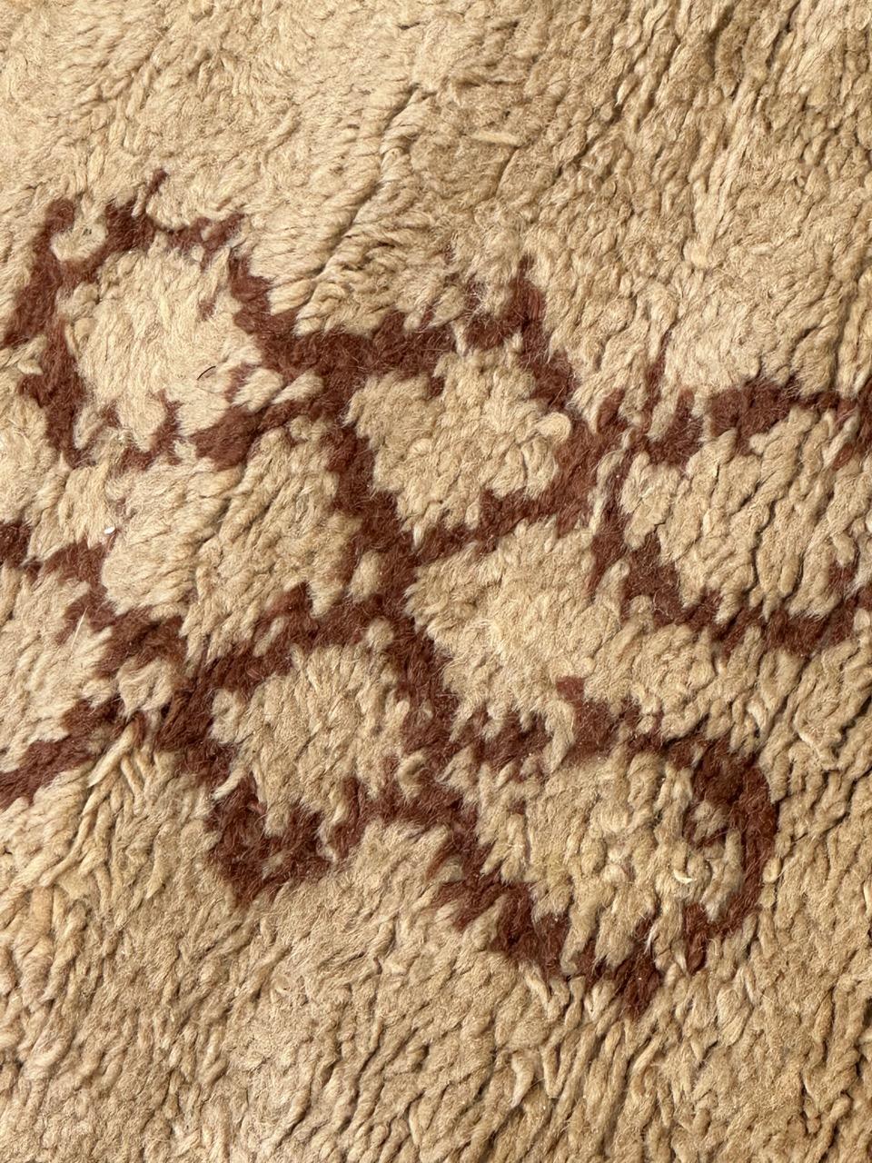 Bobyrug’s nice mid century Moroccan art deco design rug  For Sale 2