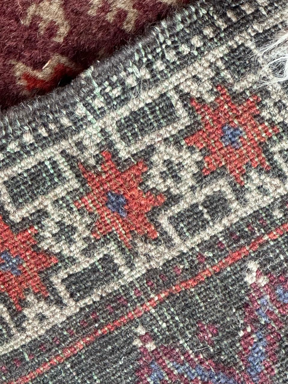 Bobyrug's nice mid century tribal Baluch rug  en vente 9