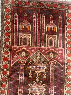 nice mid century tribal Baluch rug