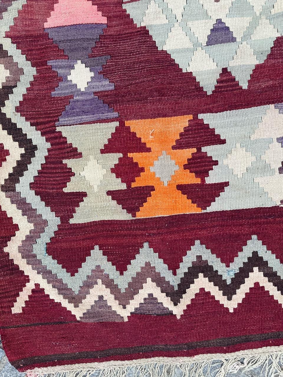 Bobyrug’s Nice mid century Turkish Anatolian Kilim For Sale 6