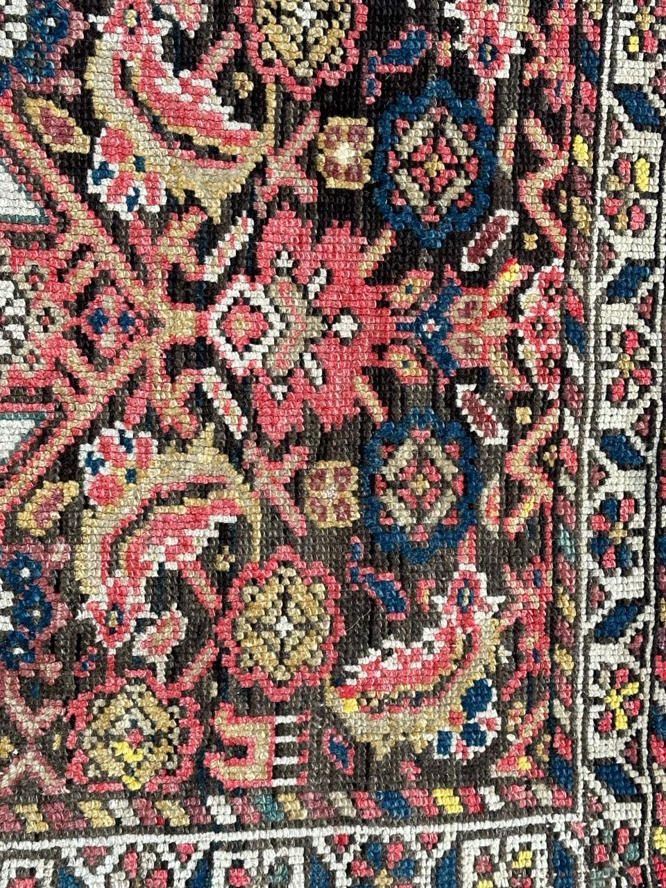 19th Century nice small antique malayer rug For Sale