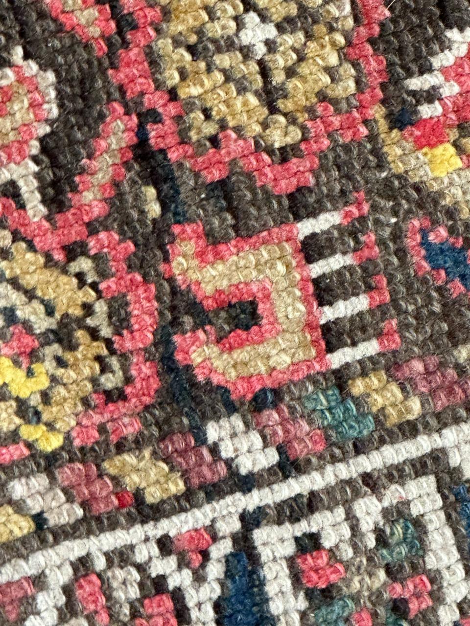 Wool Bobyrug’s nice small antique malayer rug For Sale