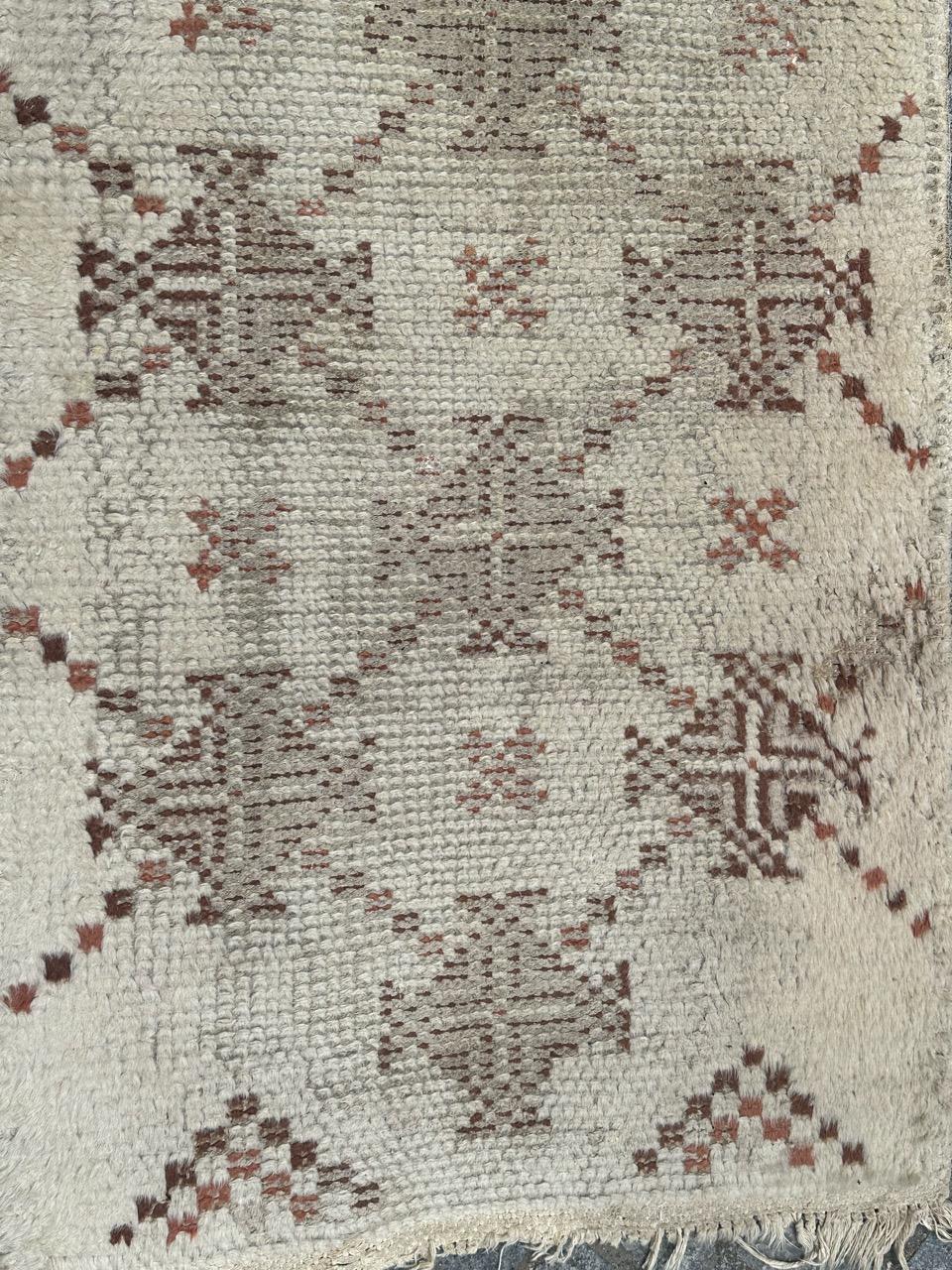 Tribal  nice small distressed tribal Moroccan rug  For Sale