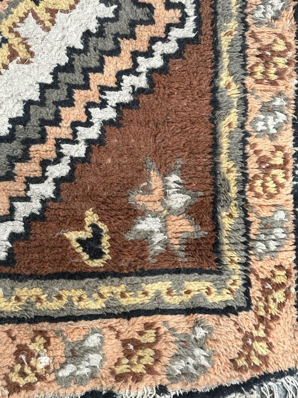 Tribal nice small mid century Moroccan rug  For Sale