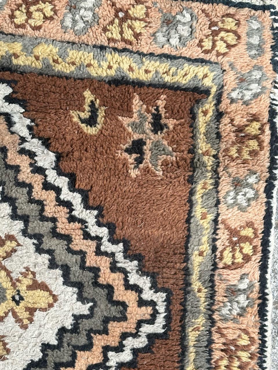 20th Century nice small mid century Moroccan rug  For Sale
