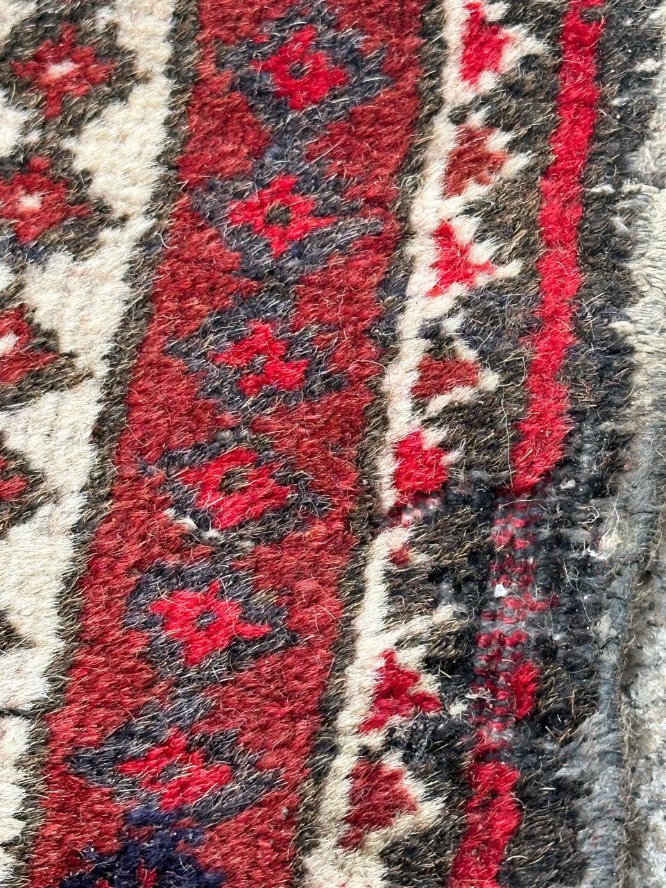 Bobyrug’s nice small vintage Baluch rug  For Sale 4