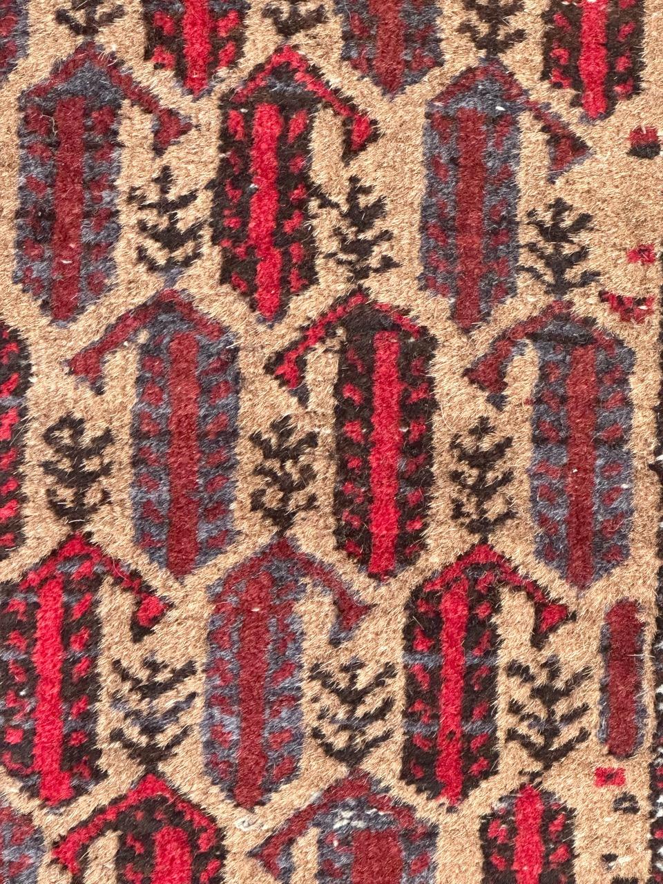 Afghan Beau petit tapis baluch vintage  en vente
