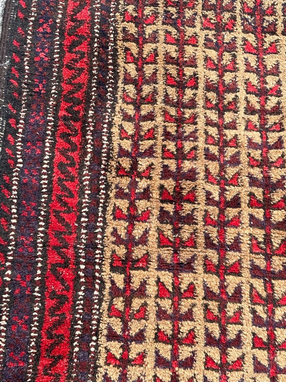 Afghan nice small vintage Baluch rug  For Sale