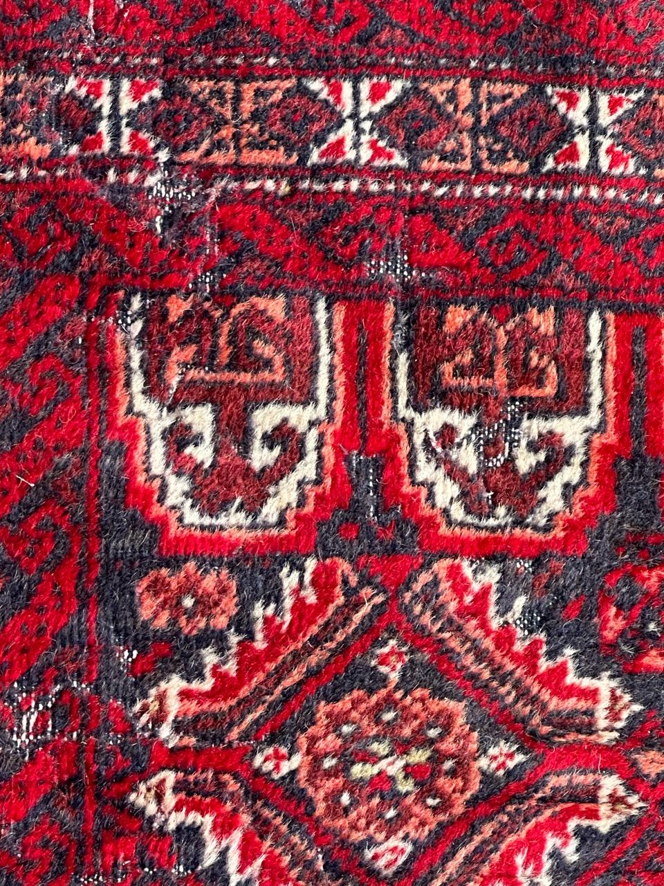 Afghan Beau petit tapis baluch vintage en vente