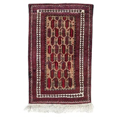 nice small vintage Baluch rug 