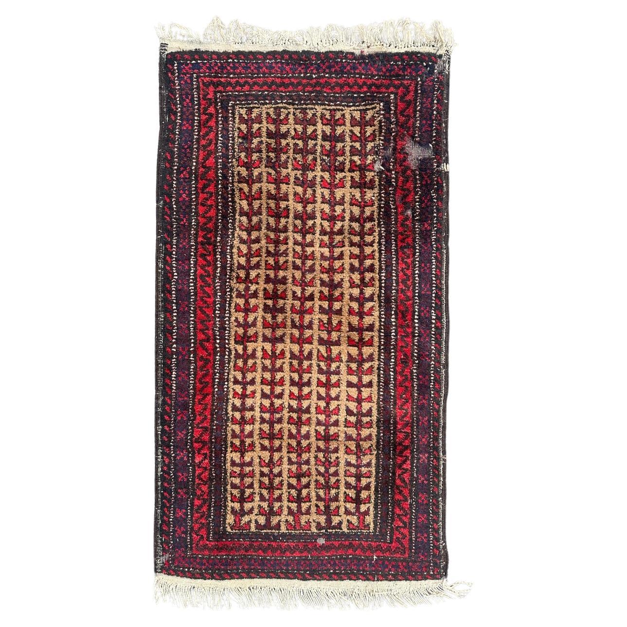 Bobyrug’s nice small vintage Baluch rug 