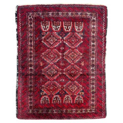 nice small vintage Baluch rug 