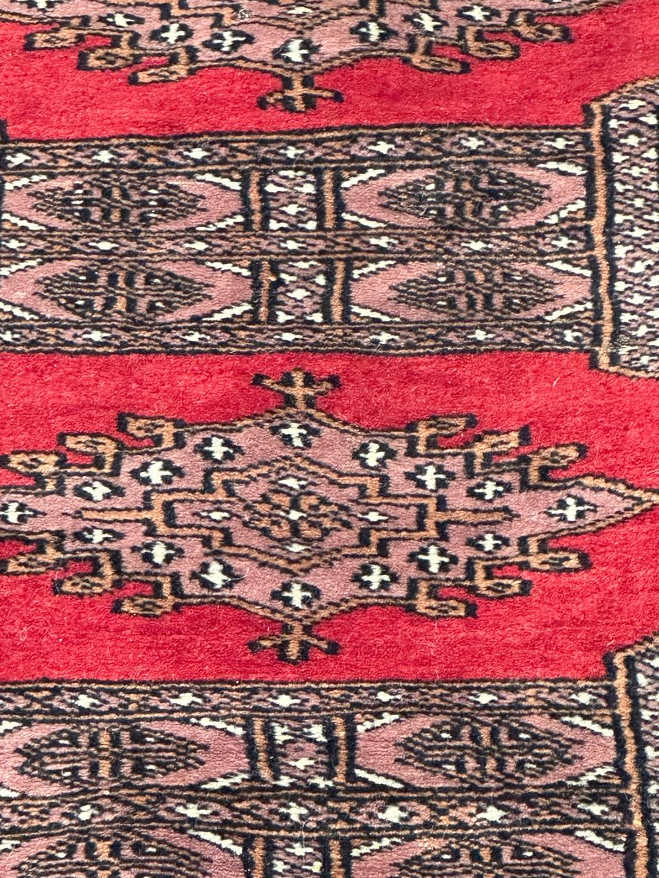 nice small vintage Pakistani rug Turkmen design  For Sale 3