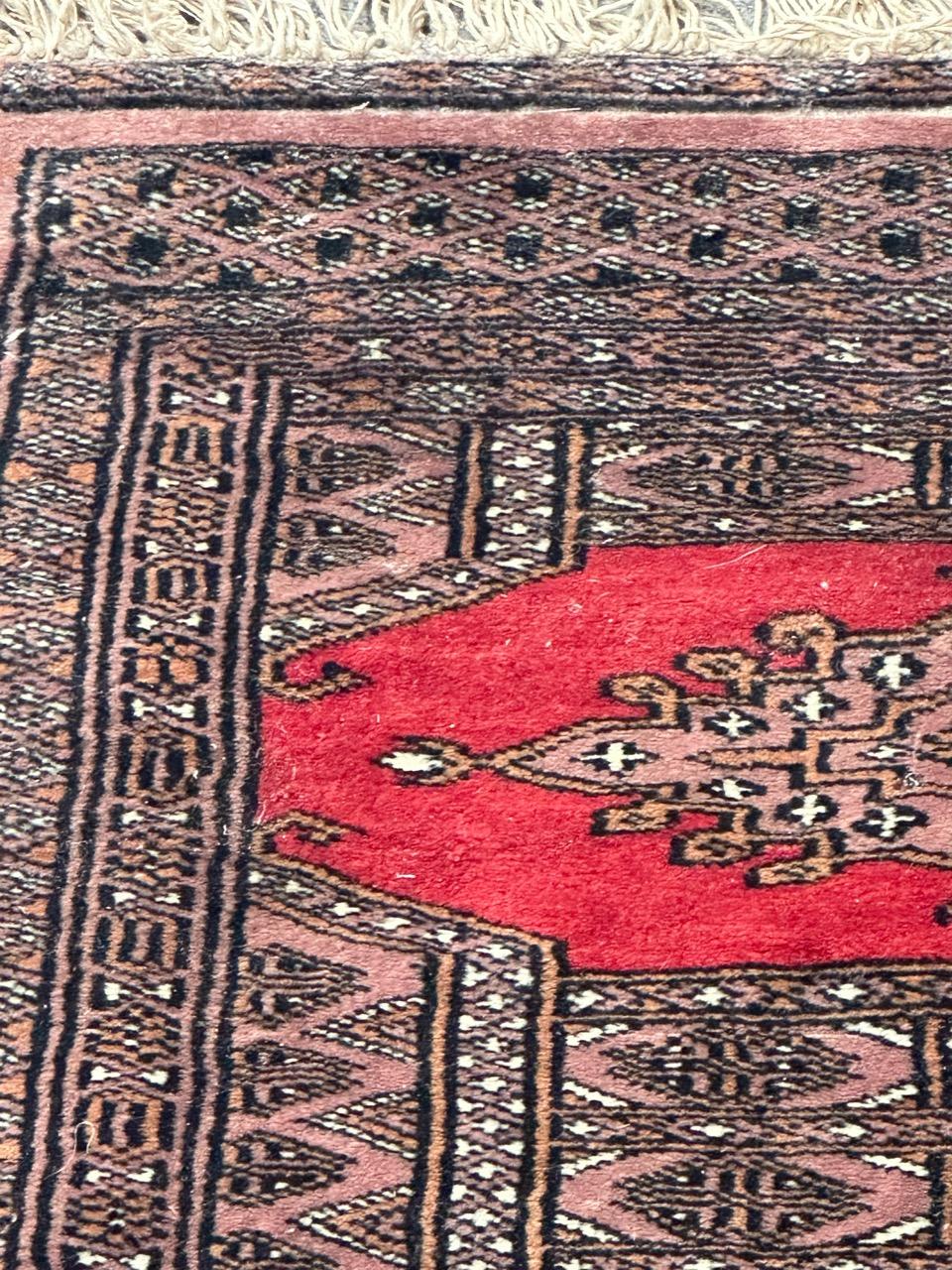 Bobyrug’s nice small vintage Pakistani rug Turkmen design  For Sale 4