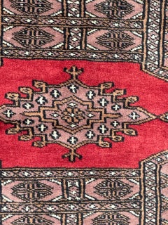 nice small vintage Pakistani rug Turkmen design