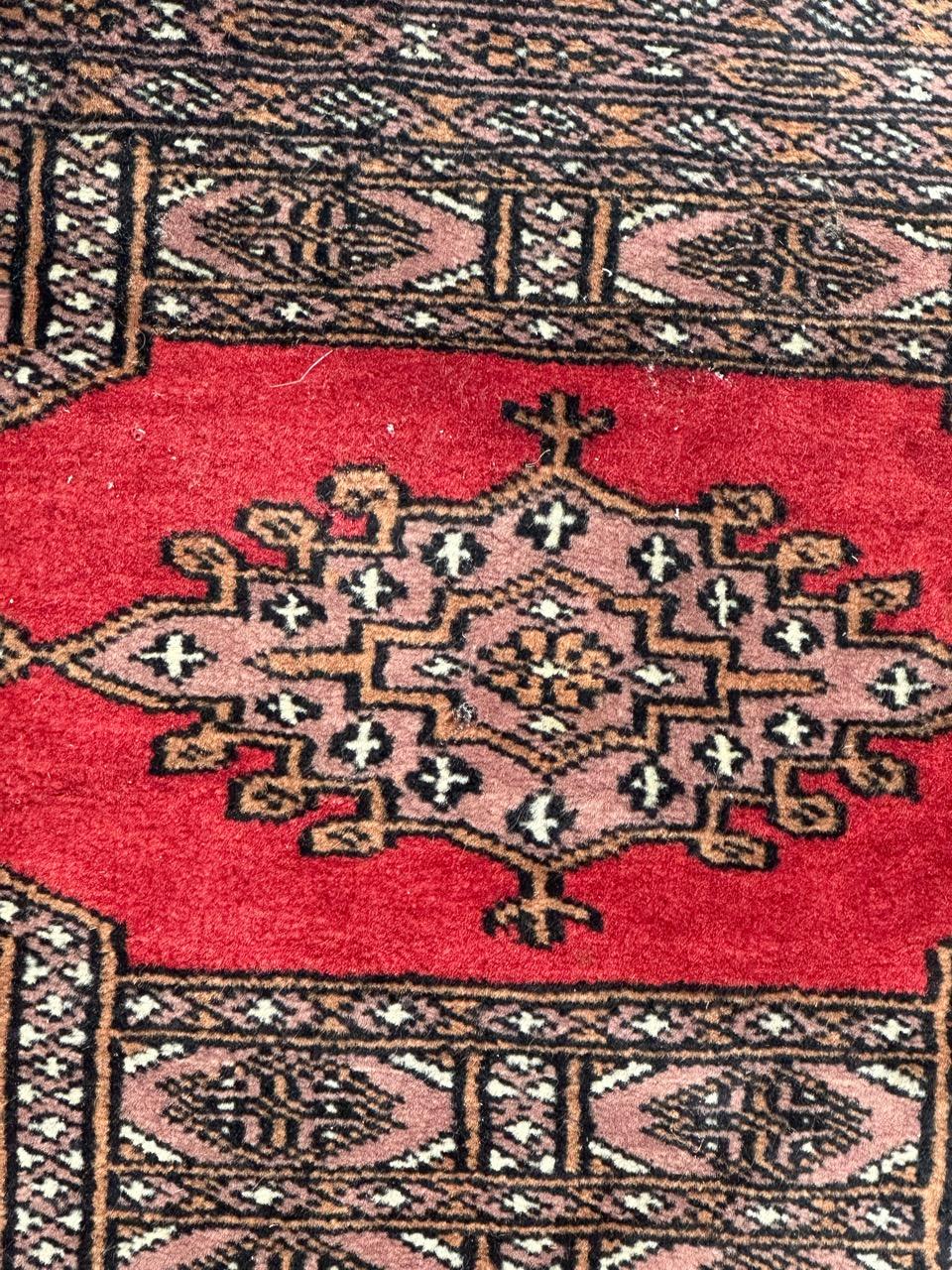 Tribal nice small vintage Pakistani rug Turkmen design For Sale