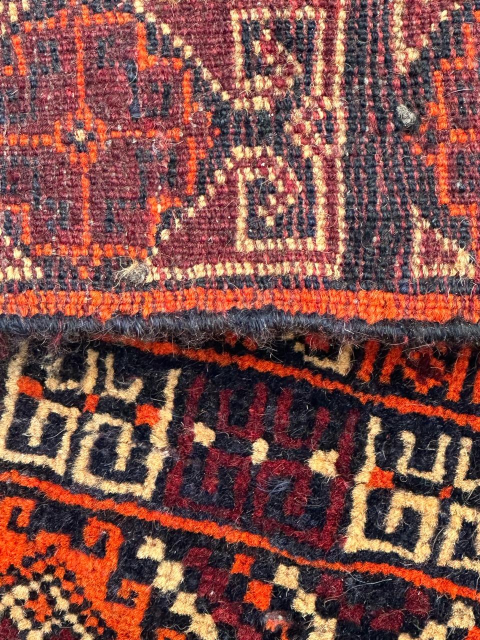  nice small vintage Turkmen Baluch rug  For Sale 2