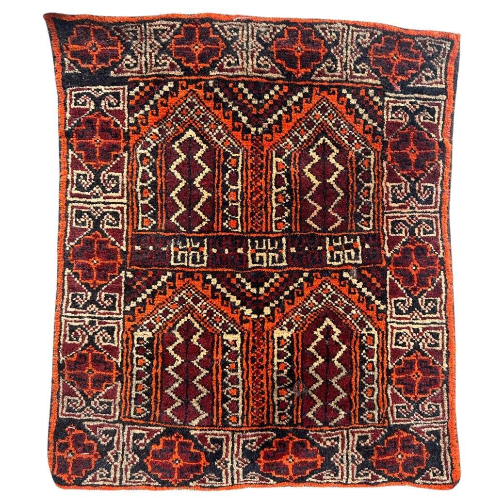  nice small vintage Turkmen Baluch rug  For Sale
