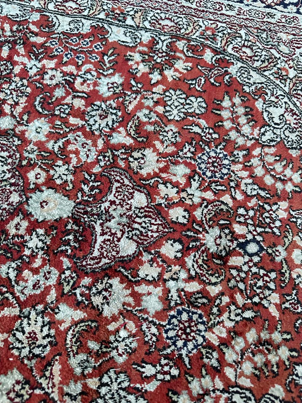 Bobyrug’s Nice very fine Sino Persian silk rug For Sale 3