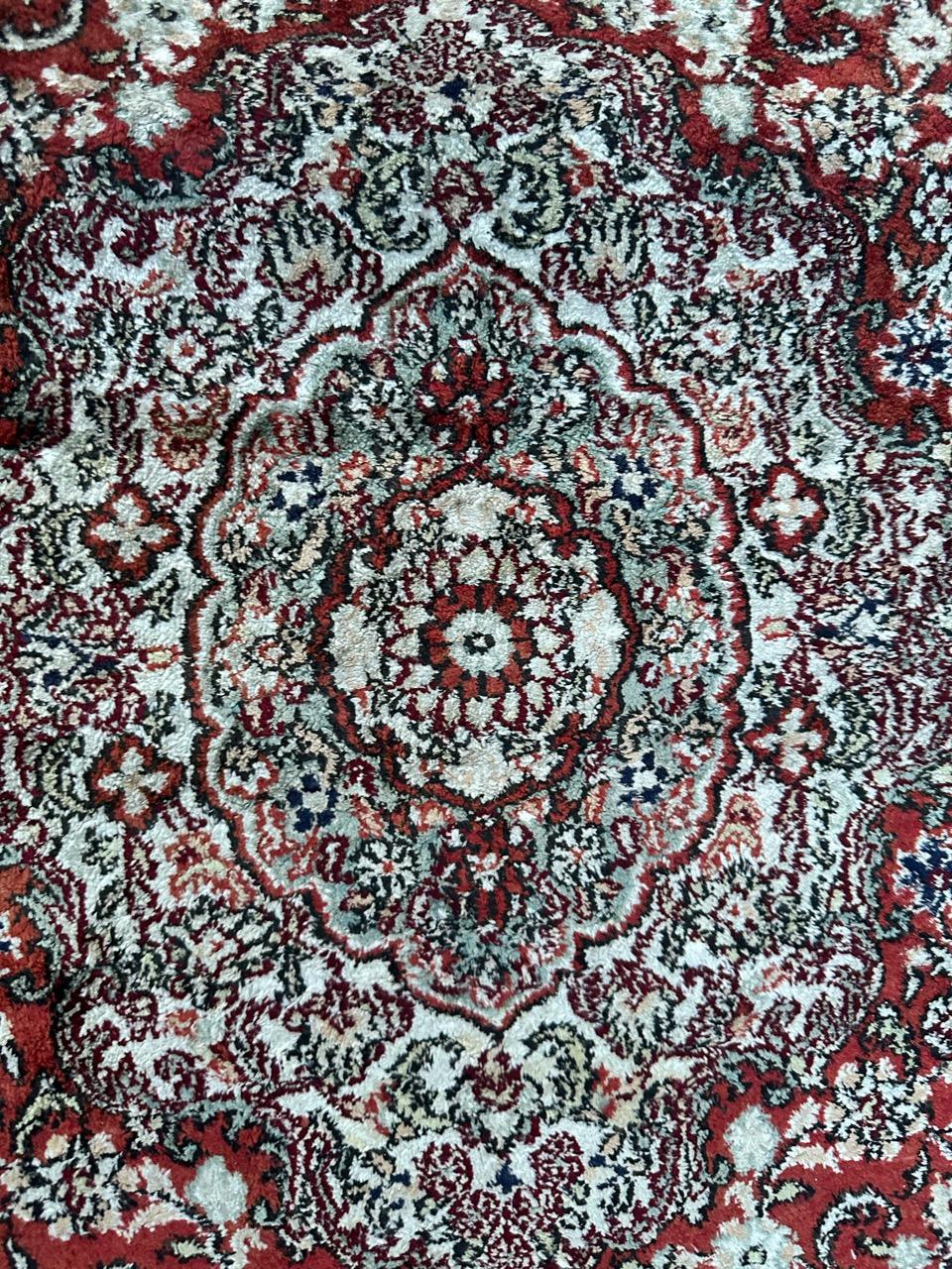 Bobyrug’s Nice very fine Sino Persian silk rug For Sale 4