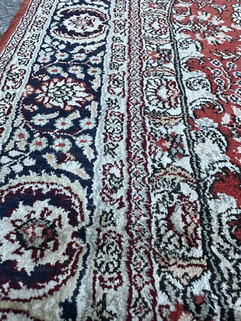Bobyrug’s Nice very fine Sino Persian silk rug For Sale 11