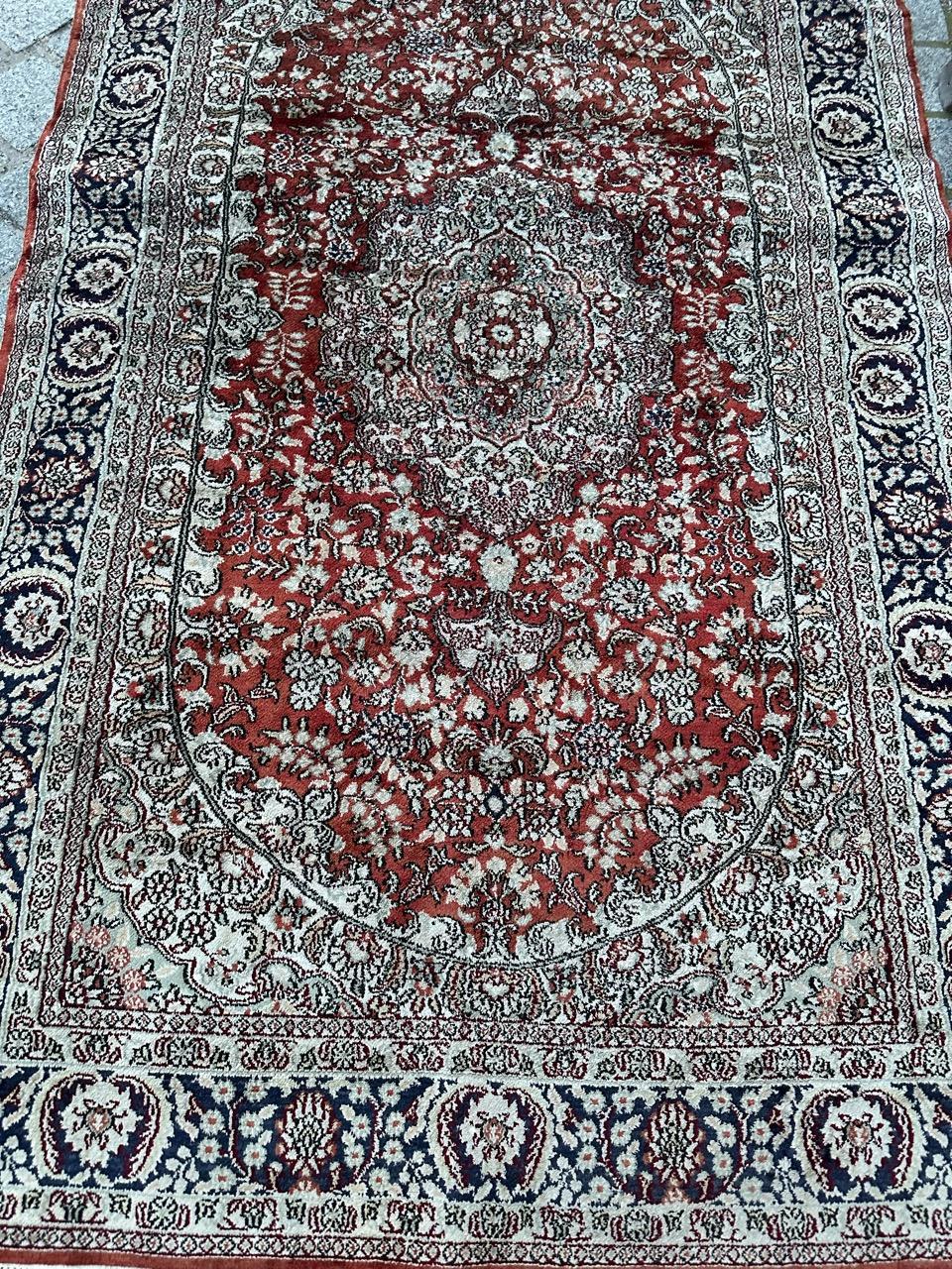 Tabriz Bobyrug’s Nice very fine Sino Persian silk rug For Sale