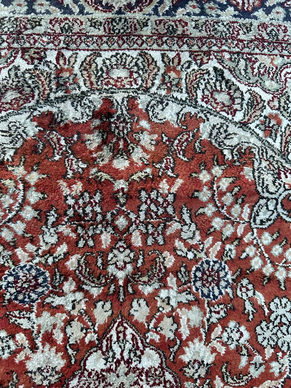 Bobyrug’s Nice very fine Sino Persian silk rug In Good Condition For Sale In Saint Ouen, FR