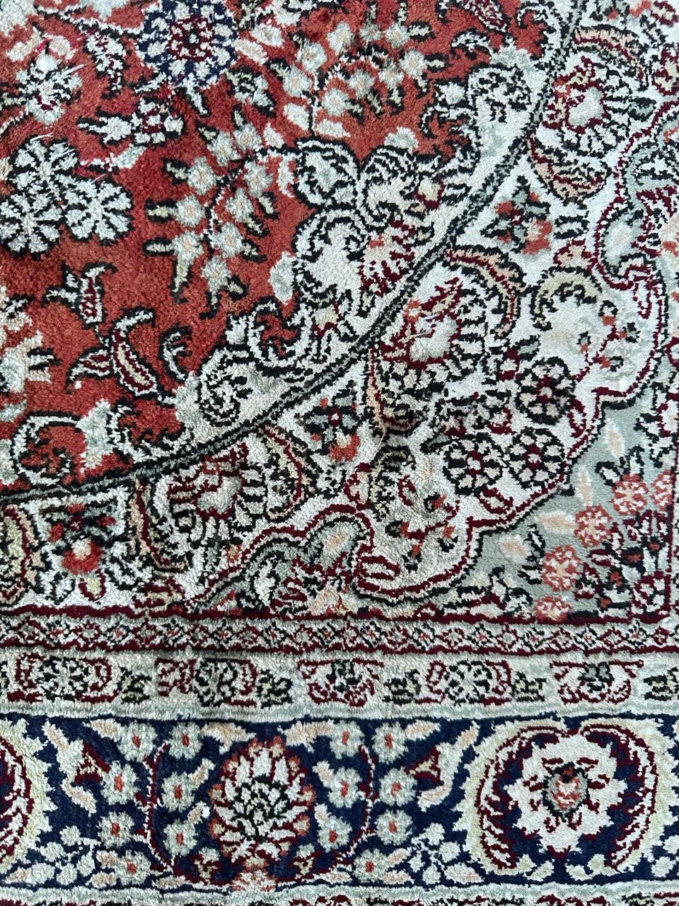 Bobyrug’s Nice very fine Sino Persian silk rug For Sale 1