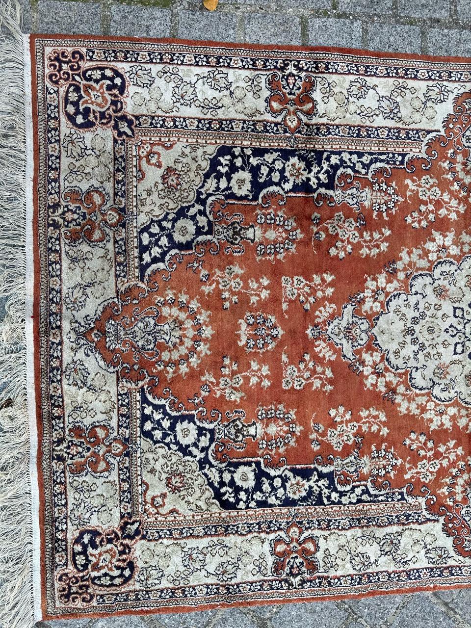 Chinese Bobyrug’s nice very fine vintage Sino Qom silk rug  For Sale