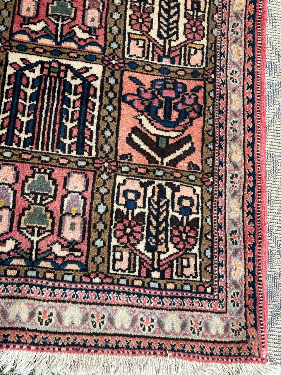 Hand-Knotted Bobyrug’s nice vintage Bakhtiar rug  For Sale