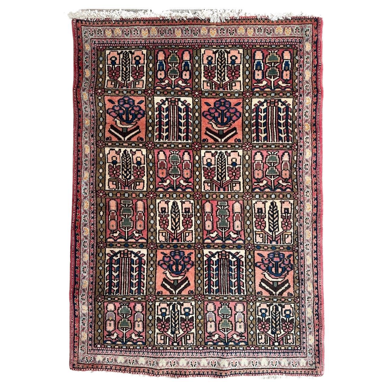 Bobyrug’s nice vintage Bakhtiar rug  For Sale