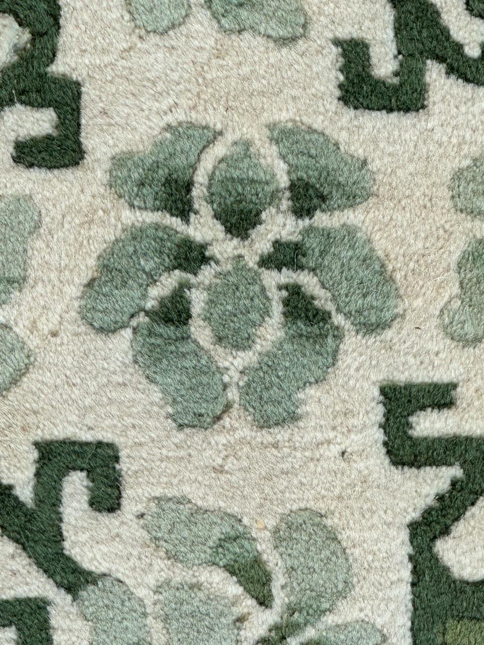 Bobyrug’s nice vintage Chinese art deco rug  For Sale 5