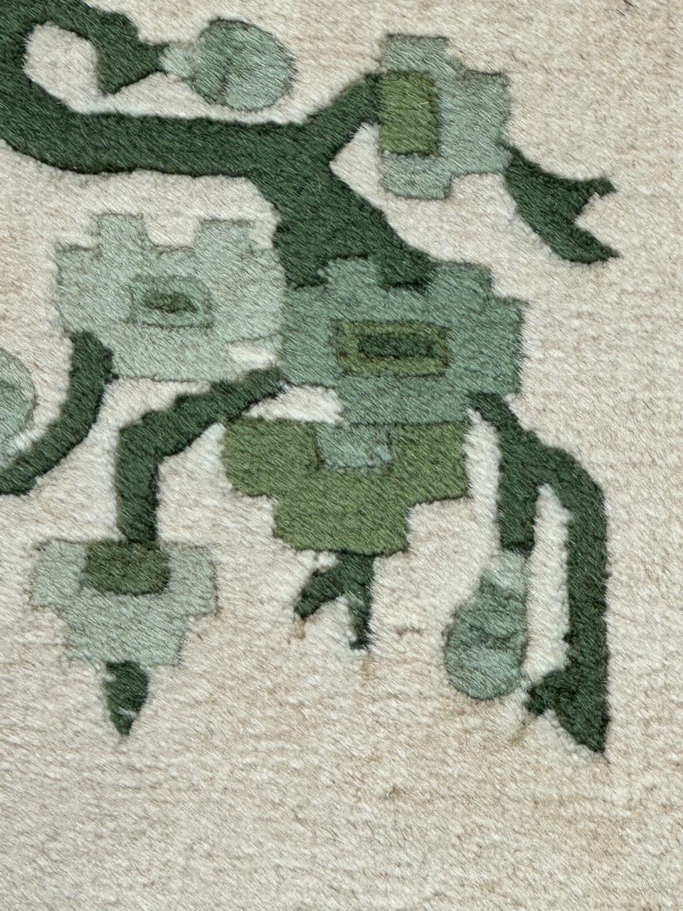 Bobyrug’s nice vintage Chinese art deco rug  For Sale 7