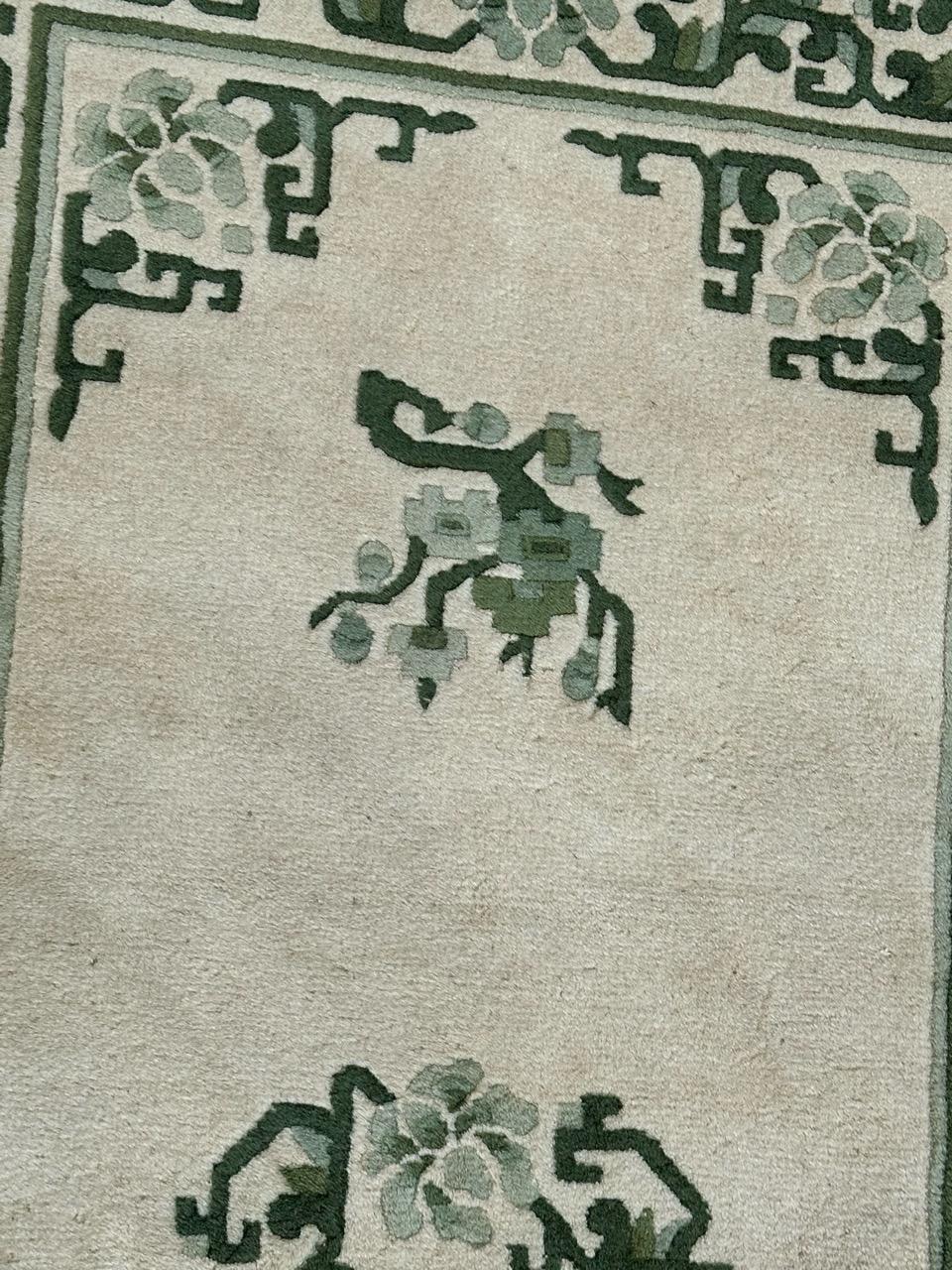 Bobyrugs schöner chinesischer Art-Deco-Teppich im Vintage-Stil  (Chinoiserie) im Angebot