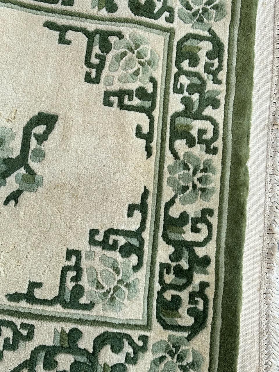 Bobyrug's nice vintage Chinese art deco rug  Bon état - En vente à Saint Ouen, FR