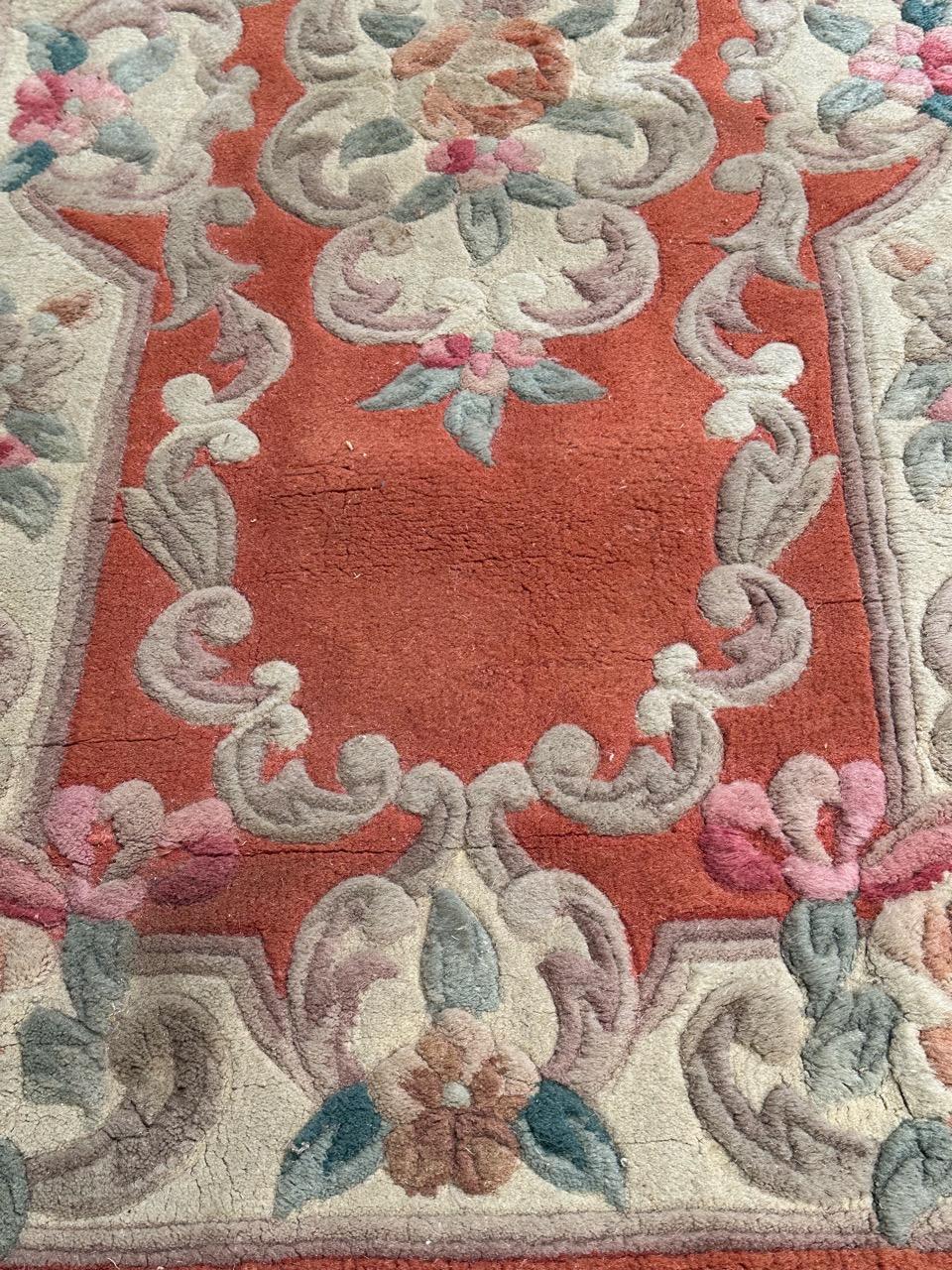Wool Bobyrug’s nice vintage Chinese rug  For Sale