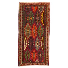 Simpatico kilim turco colorato vintage di Bobyrug