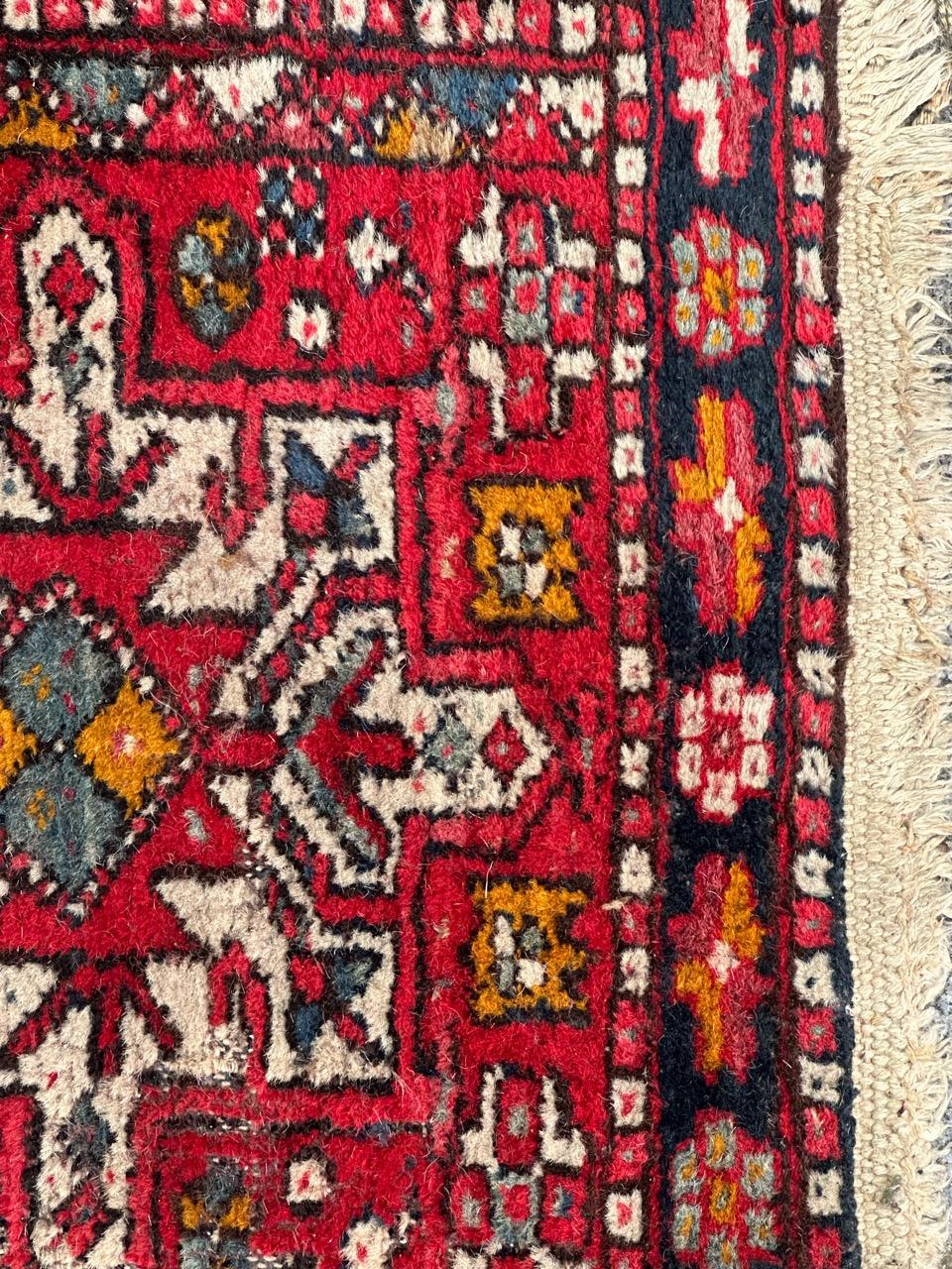 Bobyrug’s nice vintage distressed Heriz rug  For Sale 4