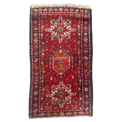 Bobyrug’s nice vintage distressed Heriz rug