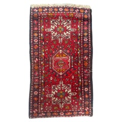 Bobyrug’s nice Used distressed Heriz rug 