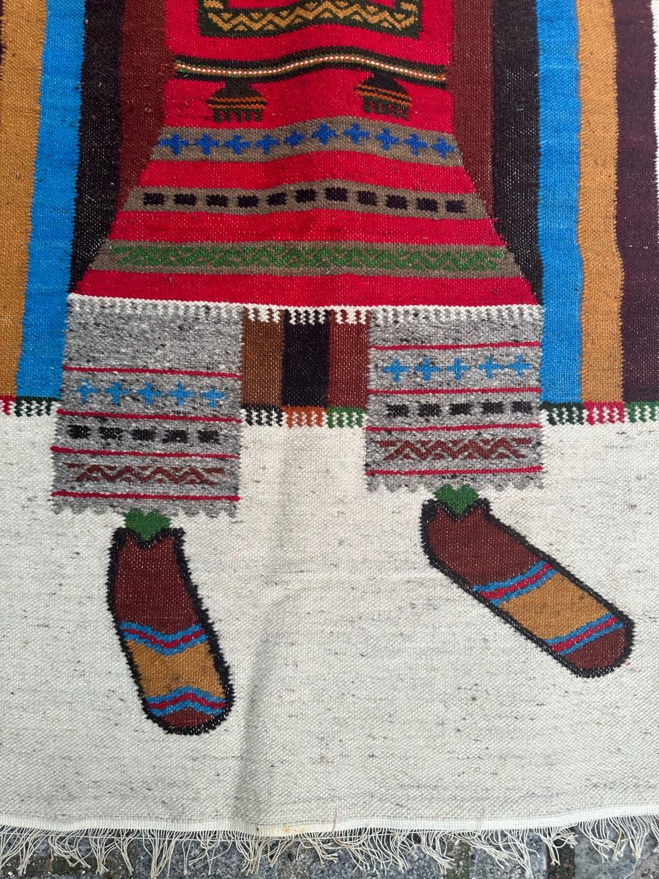 Tribal La belle tapisserie vintage Equator de Bobyrug  en vente