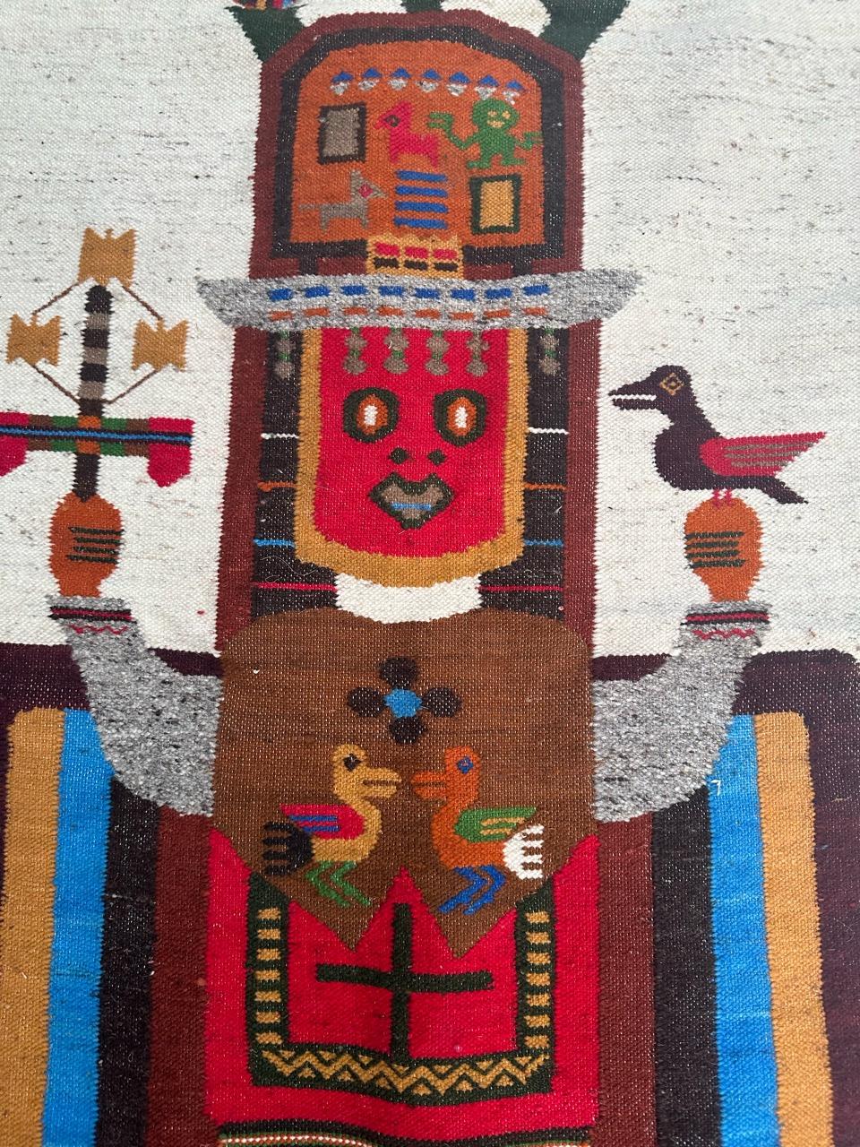 Ecuadorean Bobyrug’s nice vintage Equator tapestry  For Sale