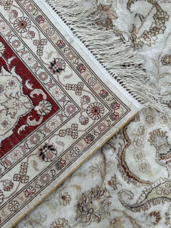 Bobyrug’s Nice vintage fine silk tabriz style Chinese rug