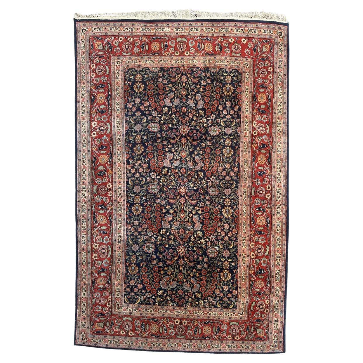 Bobyrug’s Nice Vintage fine Turkish Hereke Rug