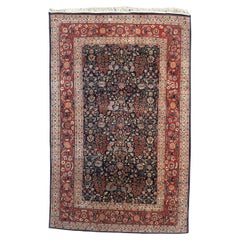 Beau tapis turc Hereke vintage