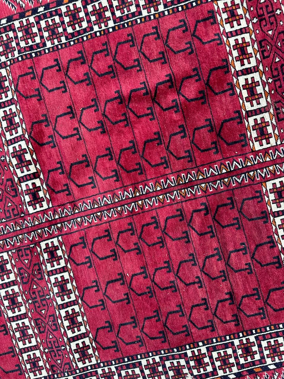 Bobyrug’s nice vintage fine Turkmen Hachlou rug For Sale 7